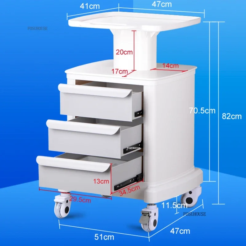 Rolling Clinic Mobile Tool Carts Beauty Salon Salon Trolleys Nordic Medical Hospital Auxiliary Cart With Wheels Salon Furniture