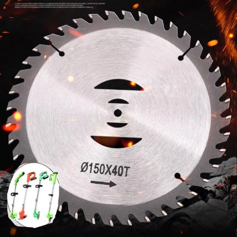 【L】1Pcs 40/60-Tooth Circular Grass Trimmer Blade Metal Brush Cutter Replacement Blades For Lawn Garden Weed Cutting