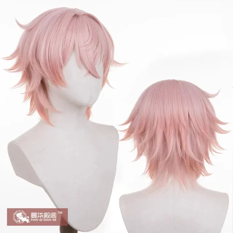 2025 yiyi Cosplay ITSUKI ROKUTA Paradox Live 1Nm8 Pink Short Heat Resistant Synthetic Hair Halloween Role Play + Wig Cap view 3
