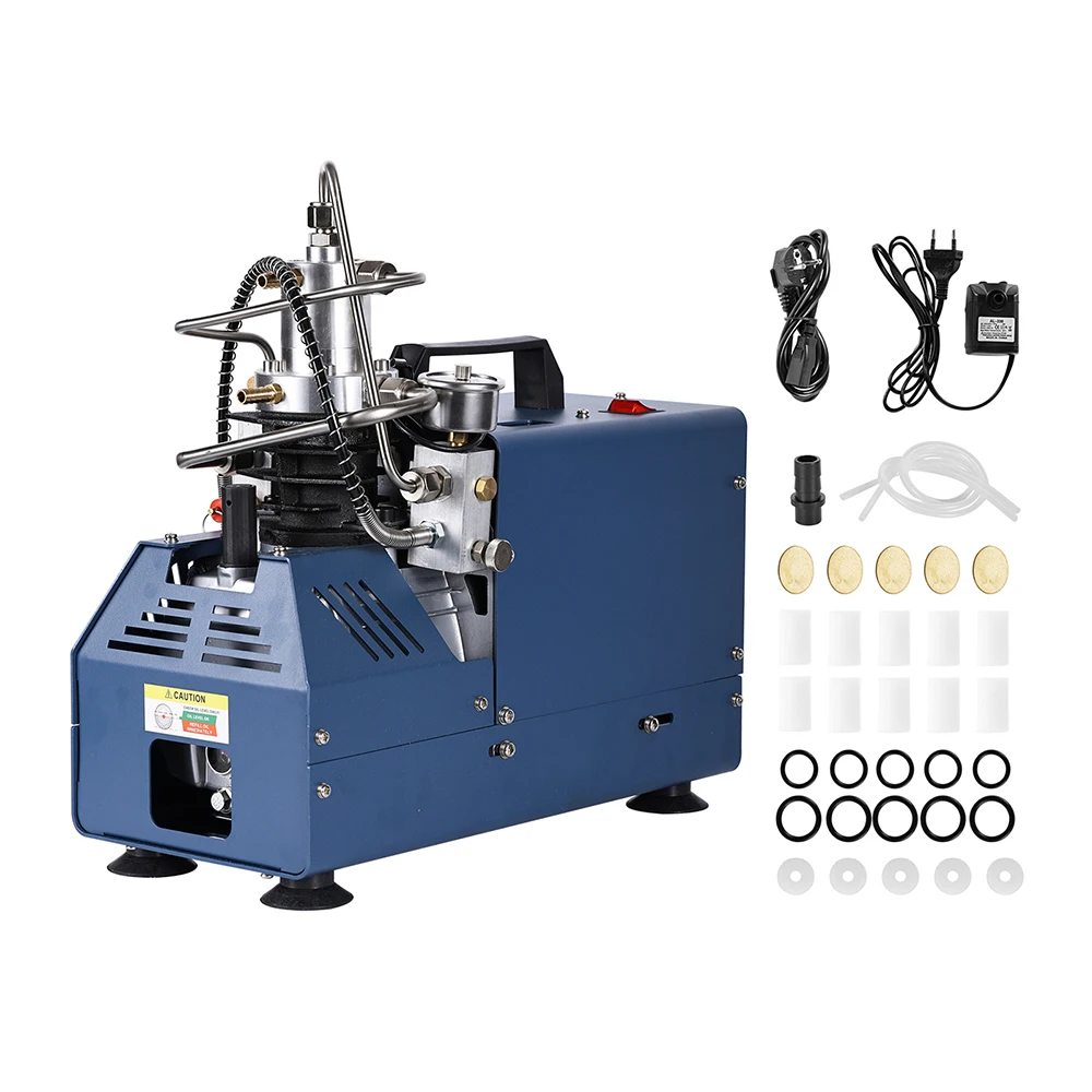 Podofo Hochdruck-Luftkompressor 6800psi/30MPa PCP-Luftkompressor 220V AC Auto-Hochdruck-Luftpumpe Langlebige, hochwertige Komponenten für Tauchflaschen, Luftgewehre, Paintball, Feuerwehr