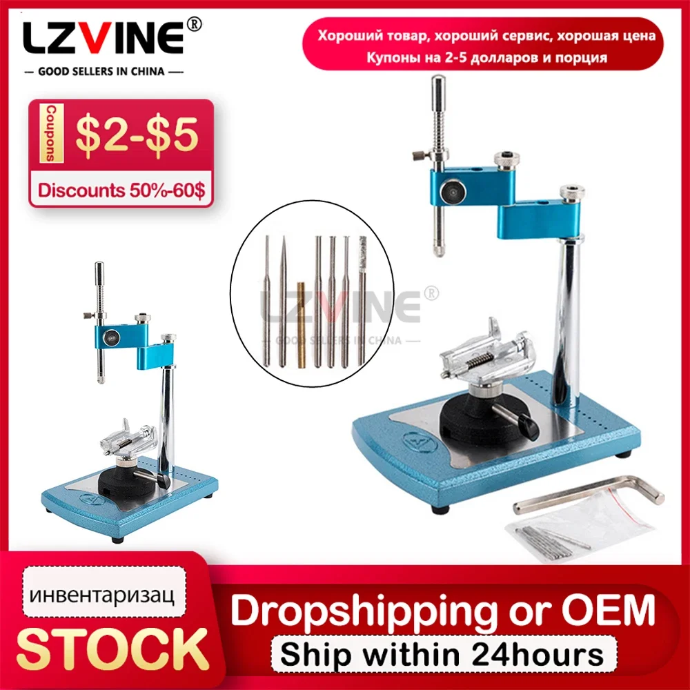Dental Lab Parallel Surveyor Visualizer Accessories Square Base Parallel Observation 7 Pcs Observation Needles Dental Tools