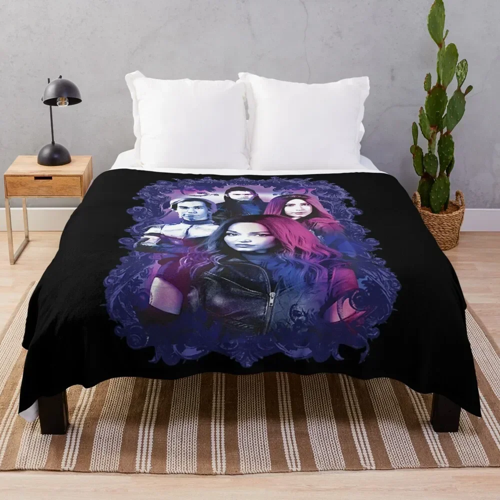 

Descendants 3 Carlos, Jay, Mal, and Evie T-Shirt Throw Blanket Fashion Sofas Sofa Blankets