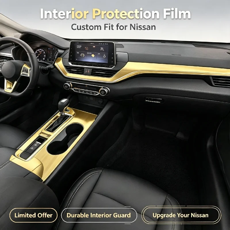 For 20-25 Nissan Altima dedicated center console interior trim car modification decoration transparent protective film