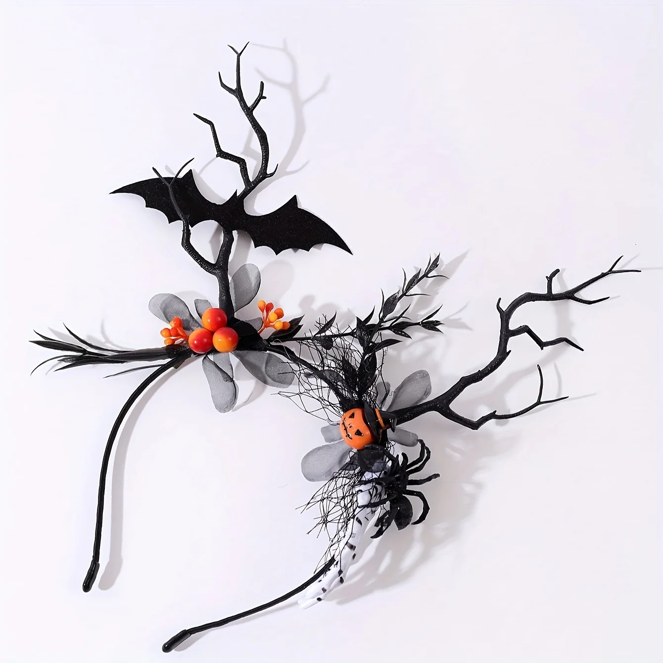 

Gothic Decoration Decor Bat Spider Branch Pumpkin Headband Halloween Party Accessory Dark Forest Cosplay Hair Band