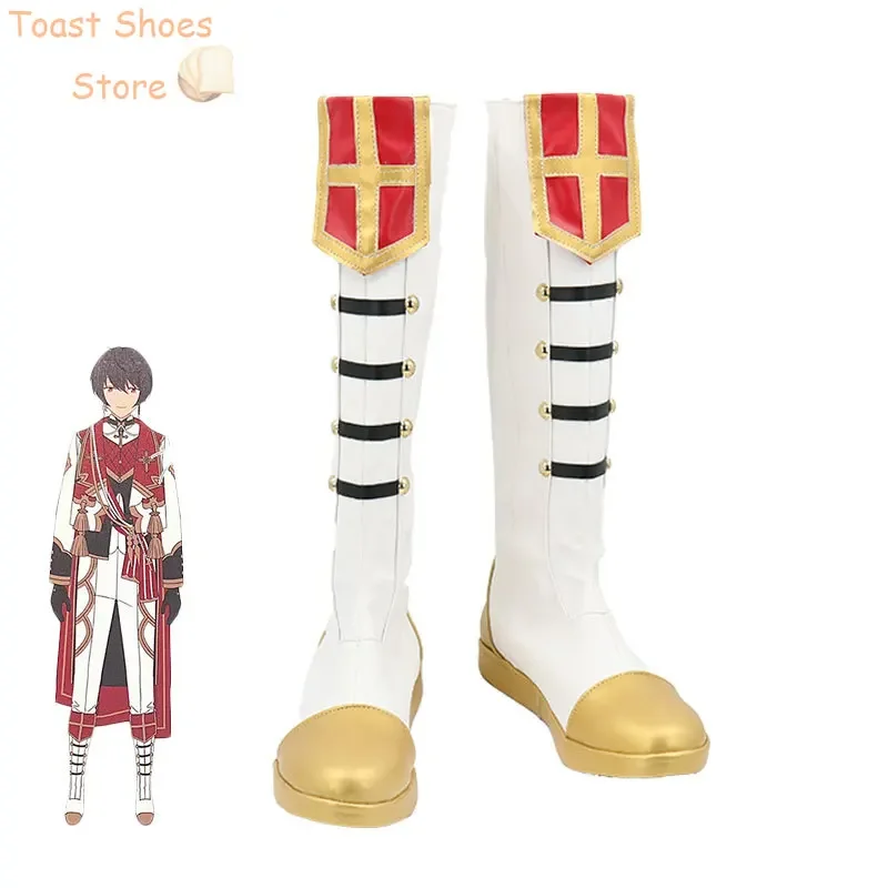 Game Ensemble Stars Sakuma Ritsu Cosplay Shoes PU Leather Shoes Halloween Carnival Boots Cosplay Props Costume Prop