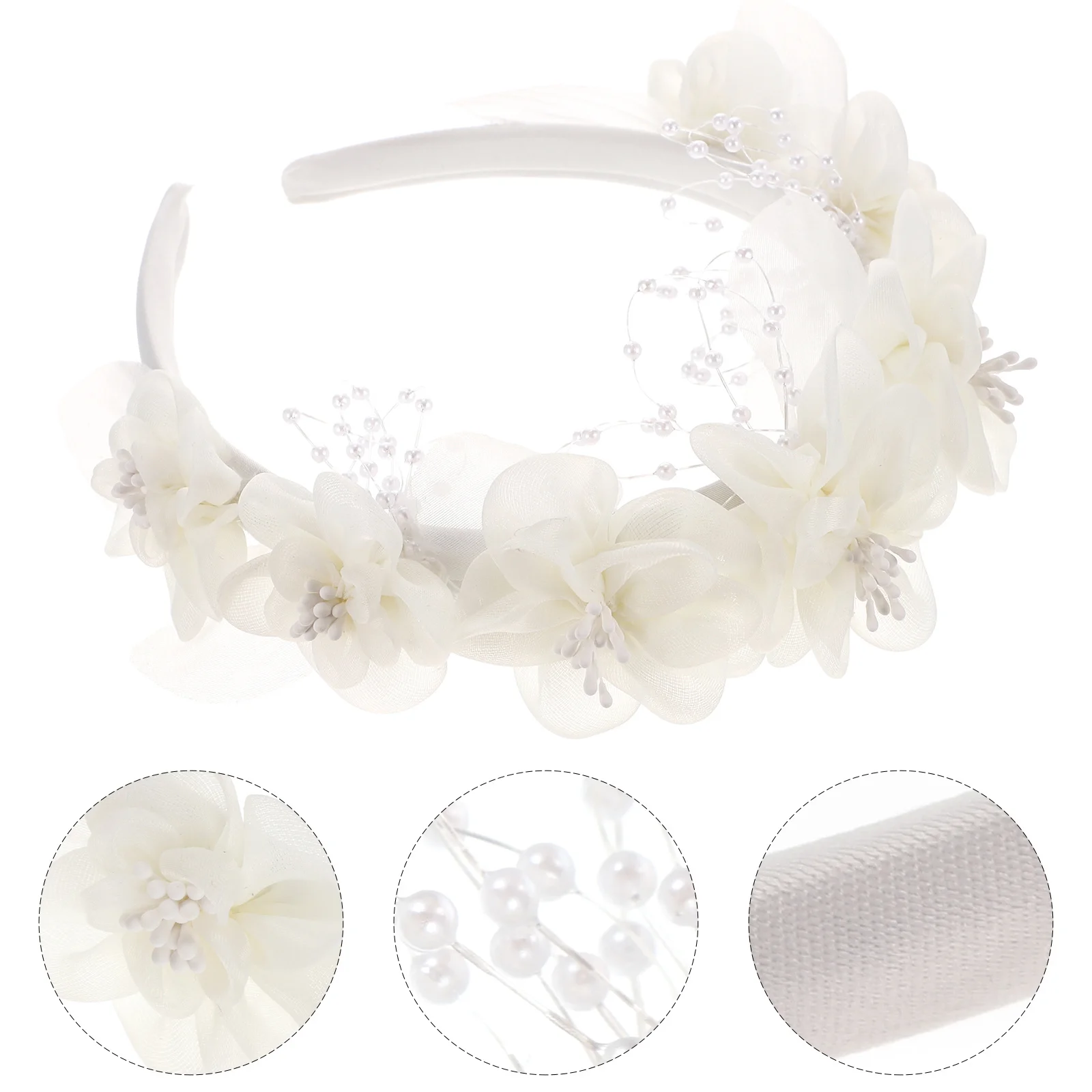

1Pcs Bride Headband Elegant Hair Accessory Photography Prop Wedding Headdress Women Hair Band Hairwear