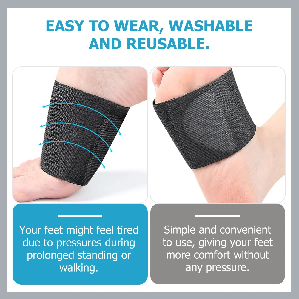 1 par de almohadillas de soporte para el arco del pie, Material Premium, antideslizantes, cómodas inserciones de corrección del pie plano para ejercicio, correr, senderismo