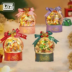 Loz Building Blocks Christmas Crystal Ball Landscaping Small Particle Assembly Halloween Gift Christmas Gift for Boys and Girls