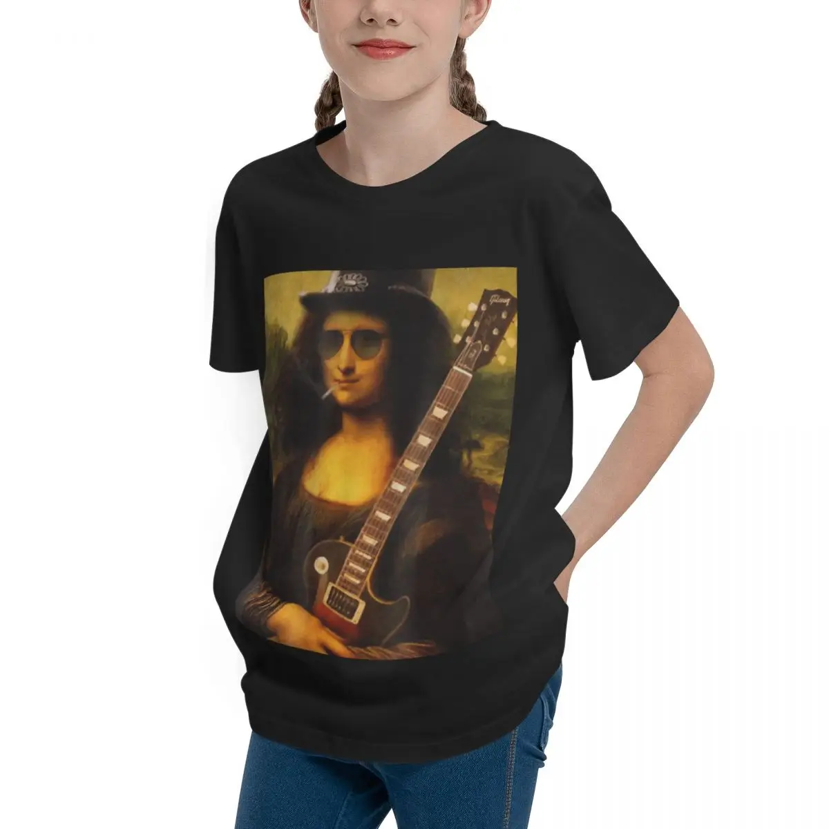 Teenagers Basic Short Sleeve T-Shirt Mona Lisa Ale Round neckVintage T-shirts Novelty Humor Graphic Teeanger