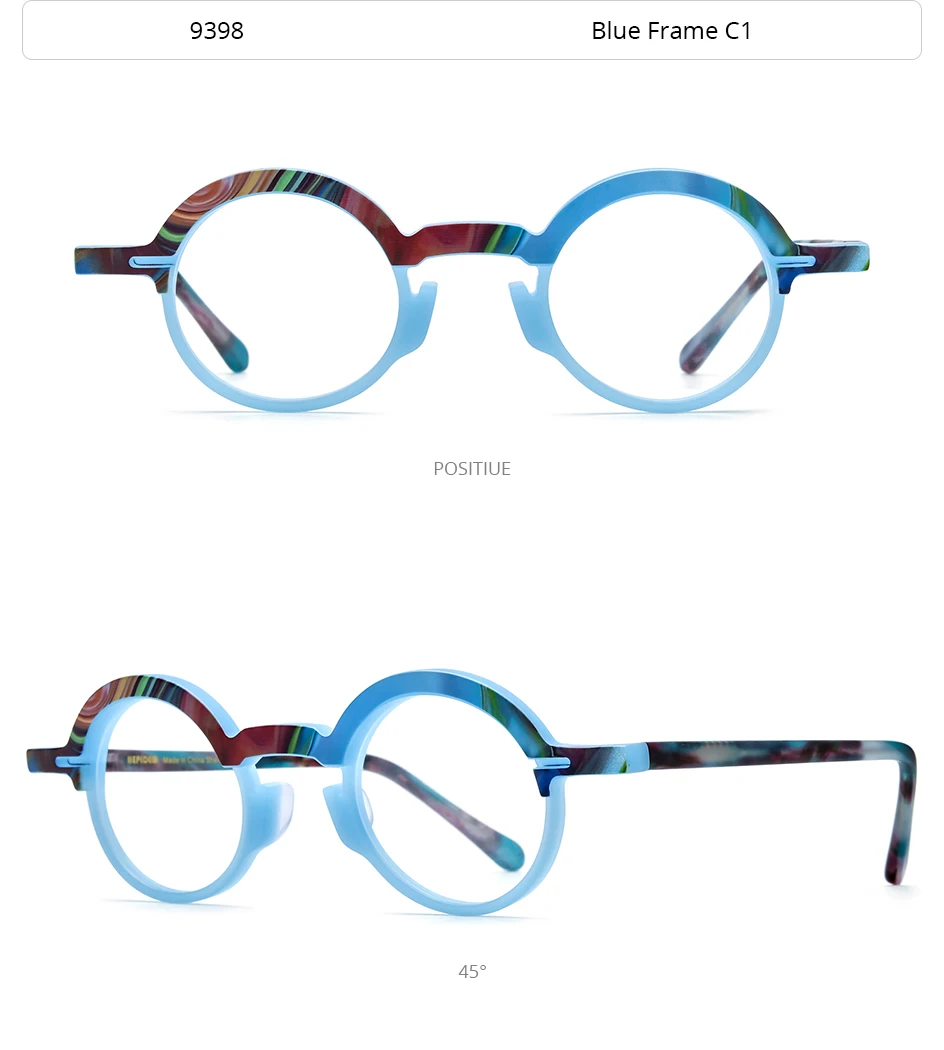 HEPIDEM Acetat Brille Rahmen Frauen übergroße große runde Brille japanische handgemachte Brille dicke transparente Brille 9351 – Detail 40