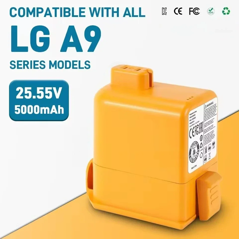 

Vacuum cleaner battery for LG A9 Cord Zero A9, A9S, P9, A9K-CORE, A9MAX 5000mAh