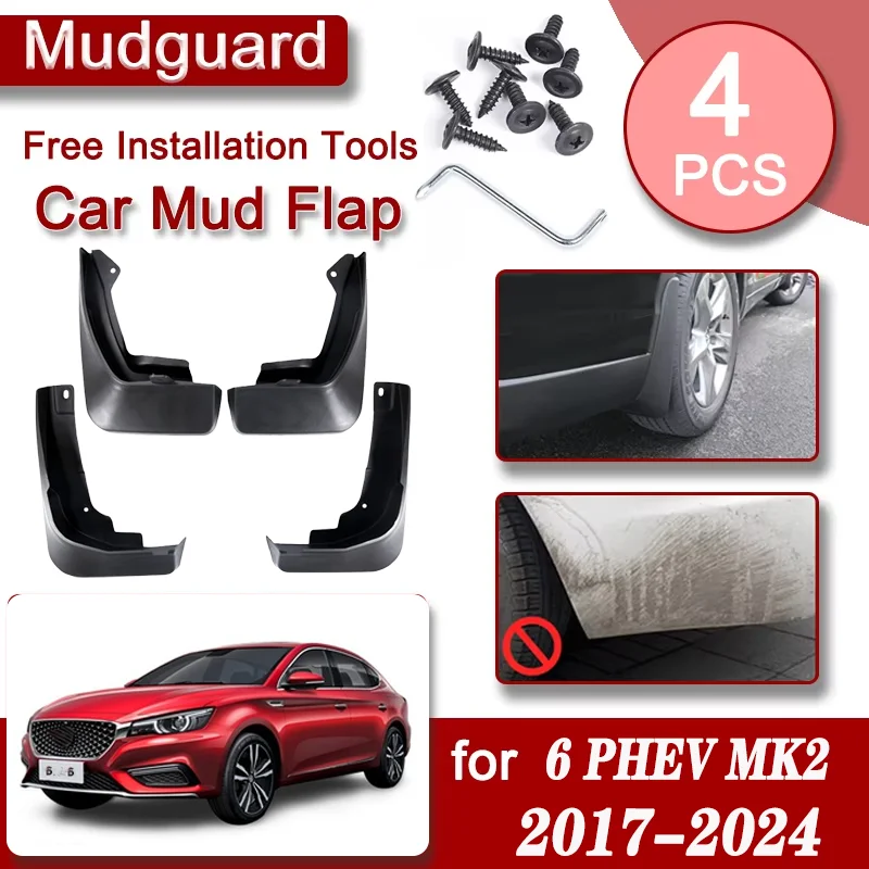 

Car Front Rear Mudguard For MG6 MG 6 eMG6 PHEV MK2 2th 2Gen 2017-2024 4PCS Car Accessorie Luxury Fender Mudguard Anti-splash Mud