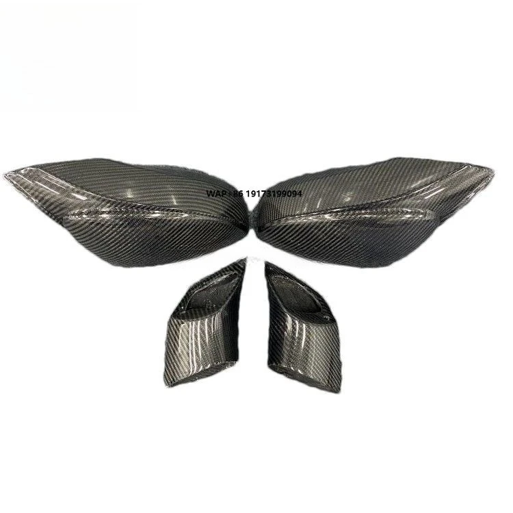 

Carbon Fiber Car Rearview Mirror Bright Black Rearview Side Mirror for 488 Mirror Cover