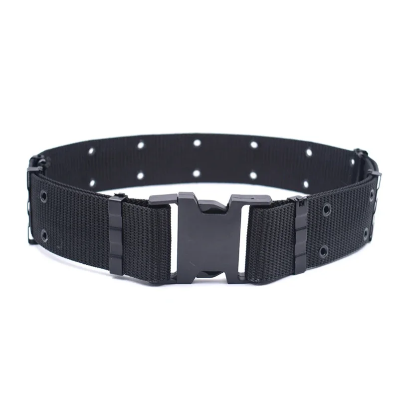Military Mens Belt Unisex Tactical Adjustable Nylon Webbing Buckle Belt Outdoor Sports Strap Camouflage Hunting Waist Support