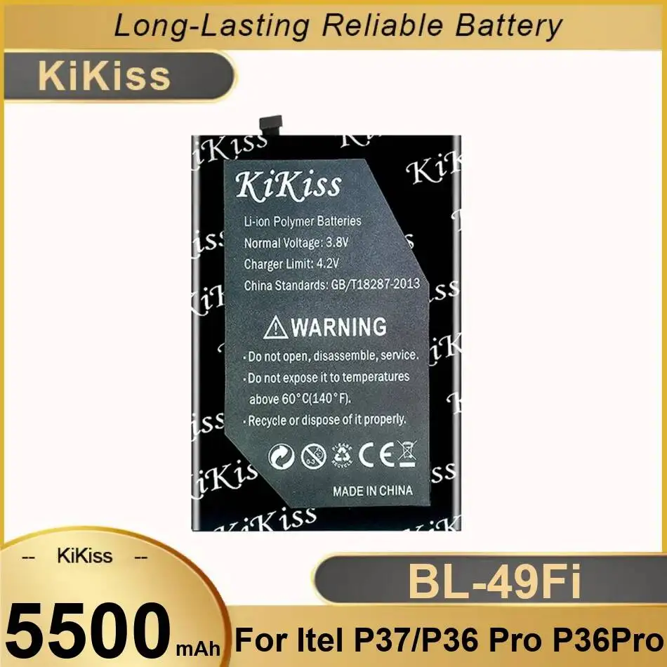 

Надежный источник питания для Itel P37 P36 Pro, безопасный аккумулятор BL-49Fi для мобильного телефона, 5500 мАч