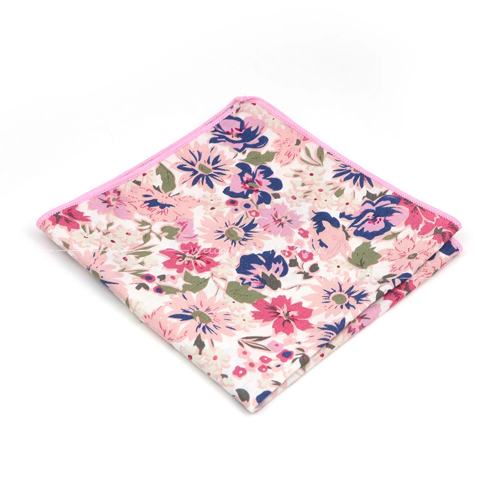 Mouchoirs en coton à motif floral, joli mouchoir de poche à fleurs vertes, Hanky Craings.com pour les affaires, la fête de mariage, les accessoires