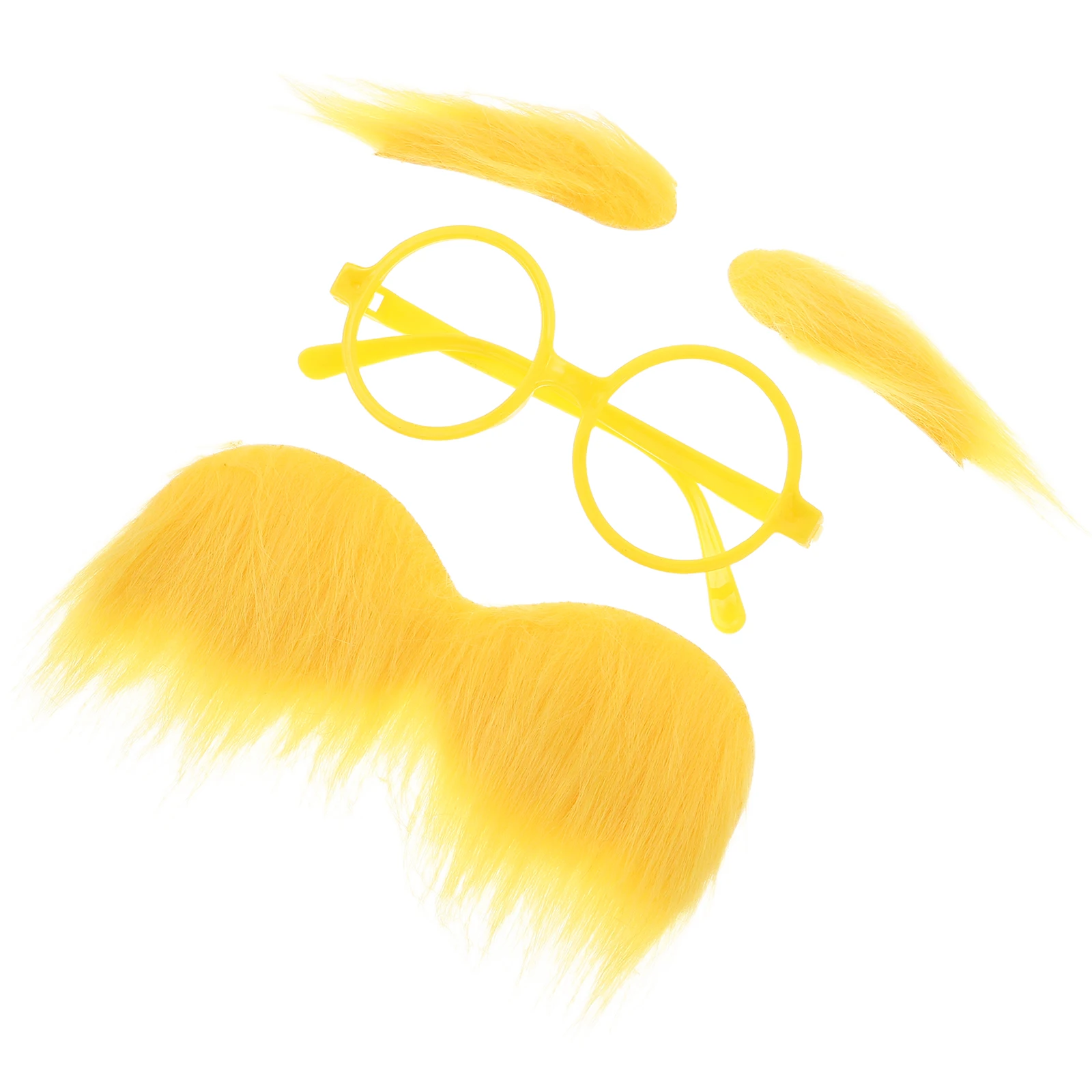 1 Set Decorazioni per feste Occhiali per baffi gialli Accessori per costumi in plastica per foto di Halloween di compleanno di carnevale in maschera