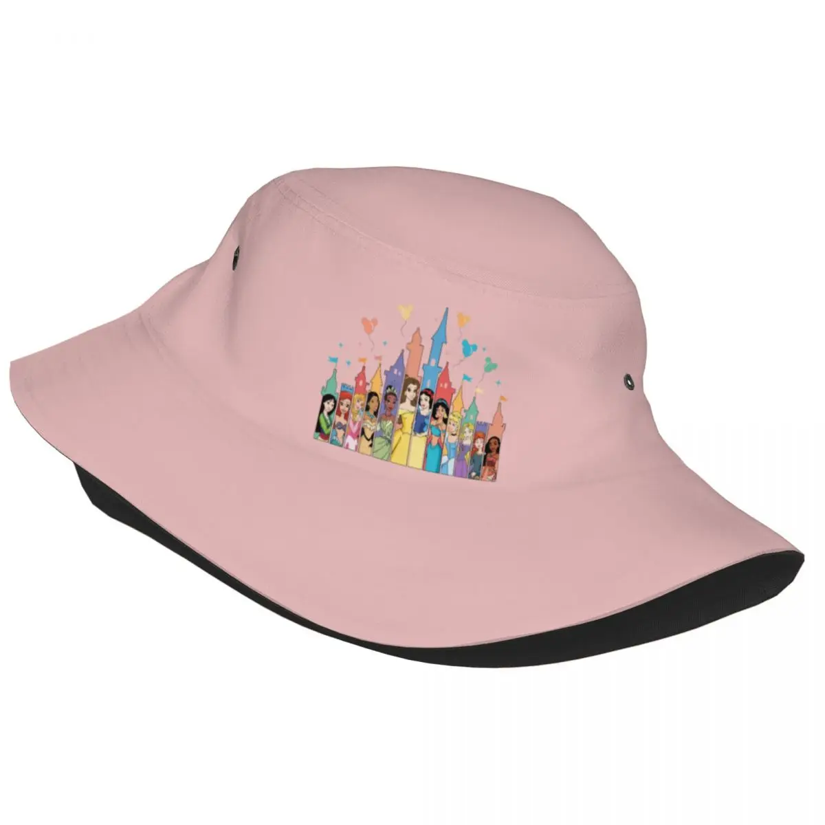 Mulan And The Princesses Bucket Hats for Women Men Summer Travel Sun Hat for Vacation Caps