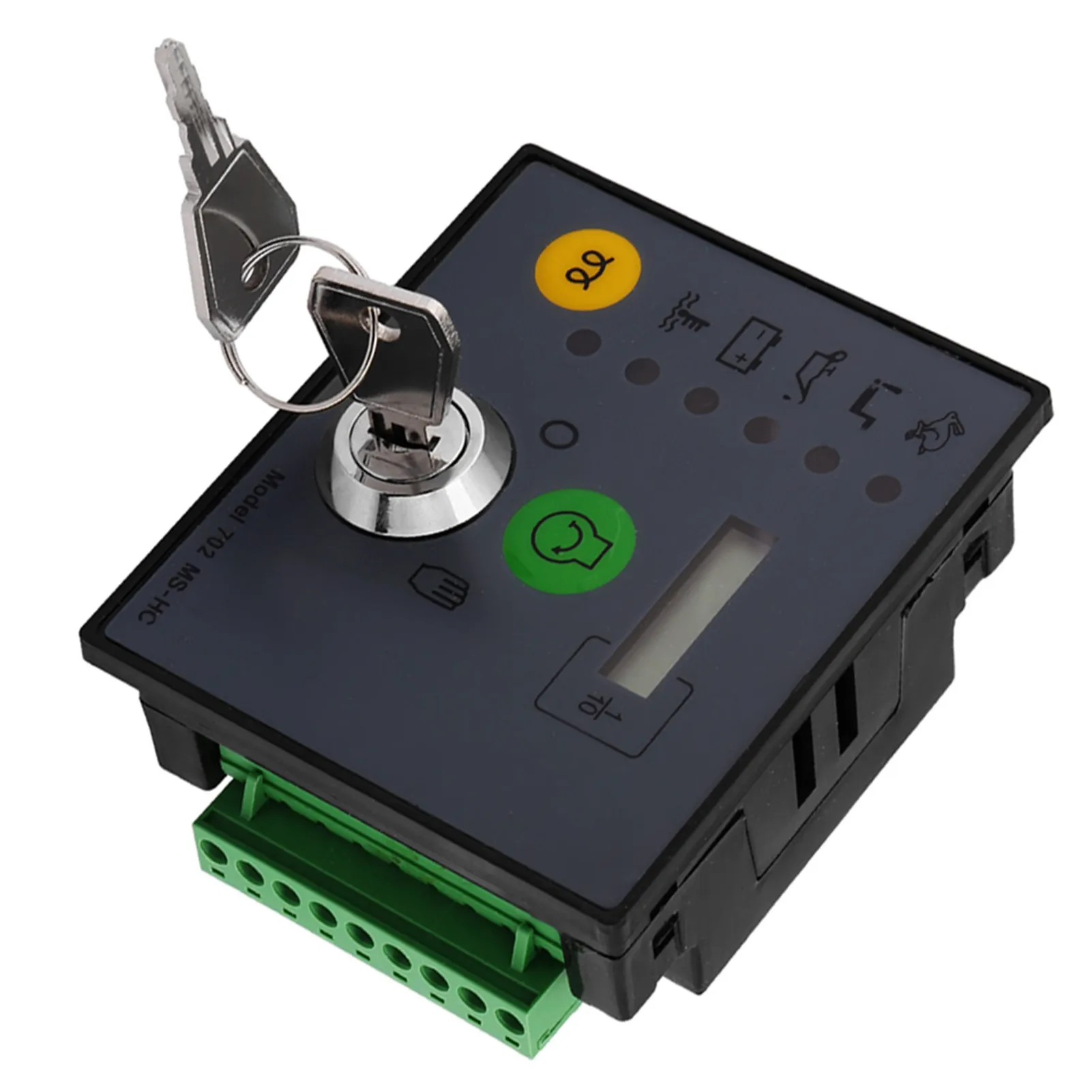 702 Generator Controller Generator Controller 702 MS-HC Manual Start Generator Controller Board Panel With Keys