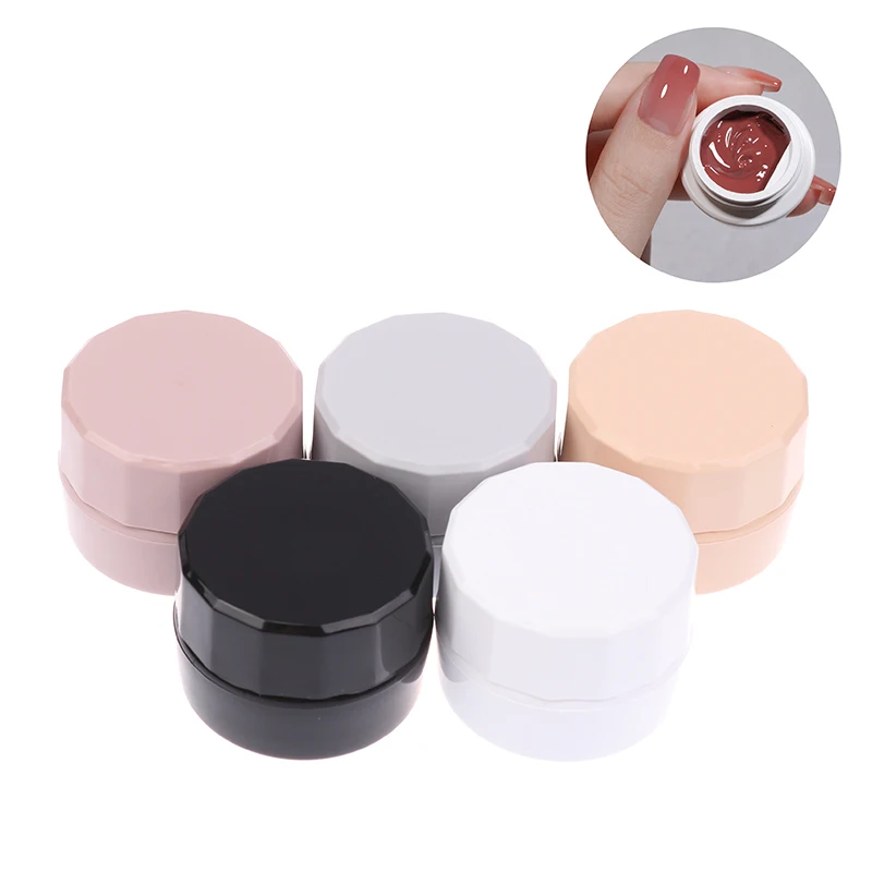 Contenedores cosméticos de plástico vacíos para decoración de uñas, tarro para crema facial, caja de polvo de Gel para uñas, herramienta de loción de maquillaje, embalaje de muestra de prueba, 5g