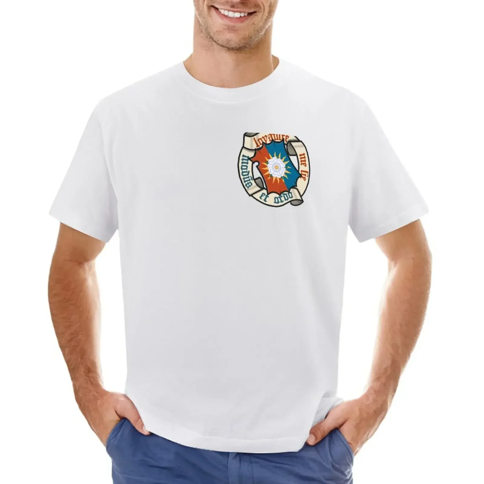 

House of York Mottos and Shield T-shirt sports fans aesthetic clothes slim fit t shirts for men