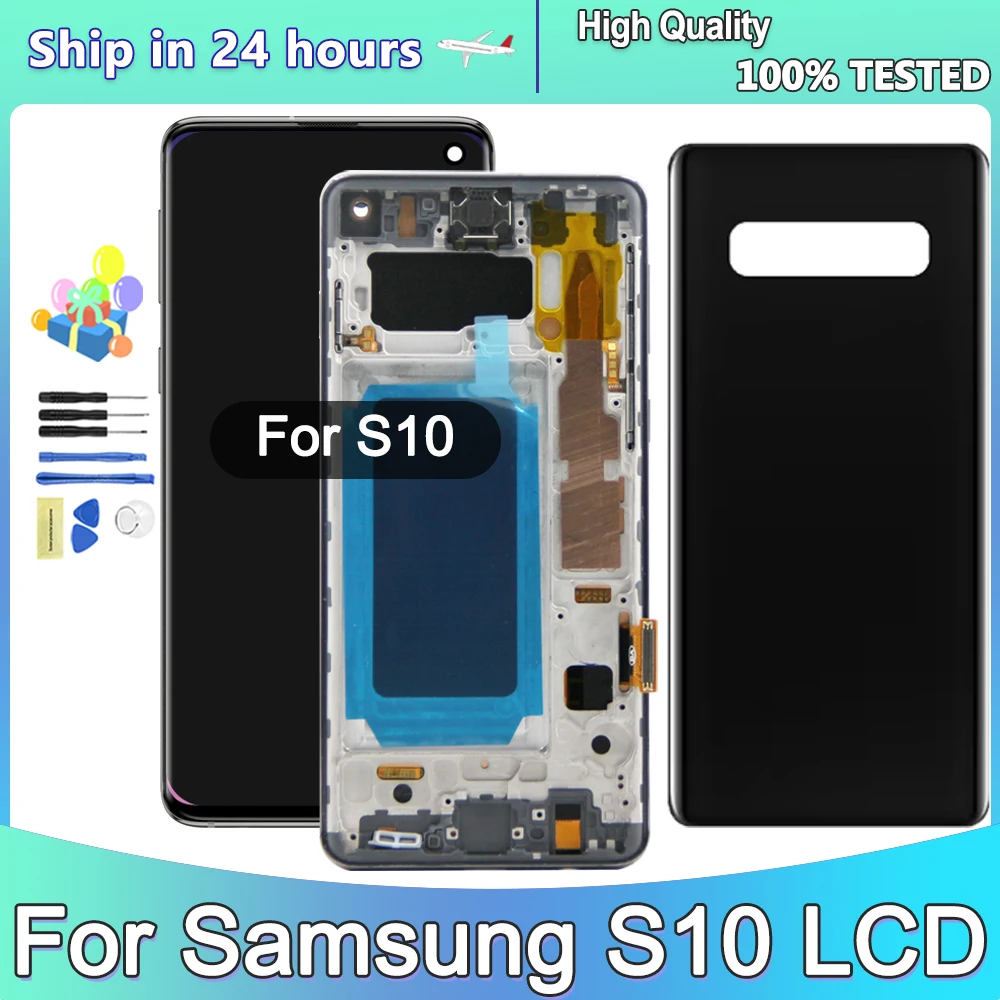 TFT For Samsung S10 G973 SM-G973F SM-G973U SM-G973W LCD and Touch Screen Digitizer Assembly Replacment