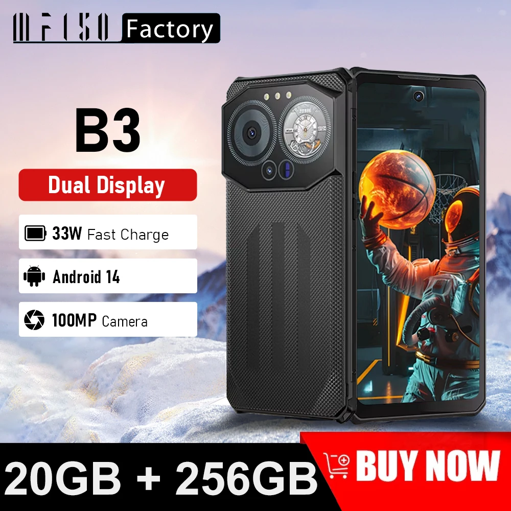 IIIF150 B3 Rugged Machine Android 14 Dynamic Island Dual Display 8GB(8+12) 256GB 100MP Camera Ultra-Thin Rugged 10800mAh G96