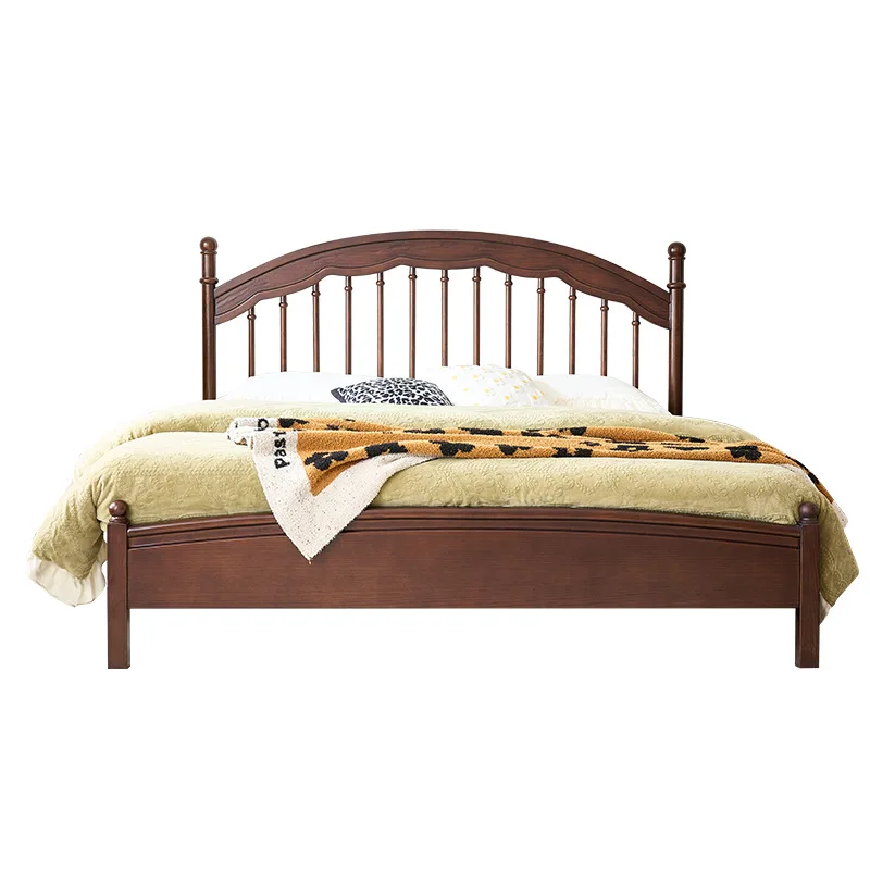 

Nordic storage bed, household bed solid wood, medium and ancient wind bed