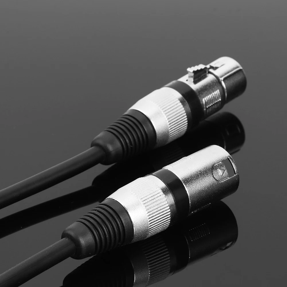 1.8m 3Pin XLR ชายไป XLR หญิงเสียงไมโครโฟนสายเคเบิลอะแดปเตอร์สายไฟ