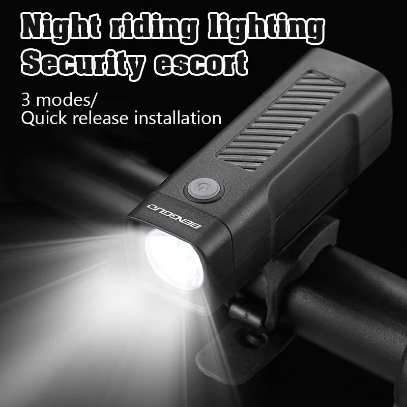 

New Bike Headlight USB Rechargeable Bike Front Light Waterproof Super Bright Bike Light 3 Modes For Night Riding