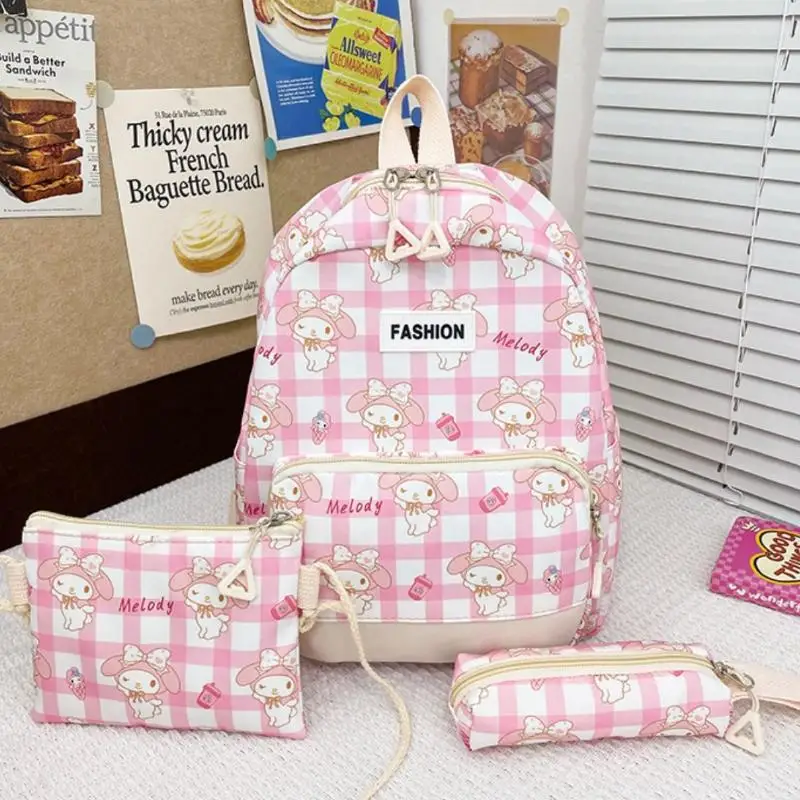 

3Pcs Sanrio HelloKitty Children Cartoon Backpack New Style Fashion Stationery Bag Lightweight Convenient Versatile Crossbody Bag