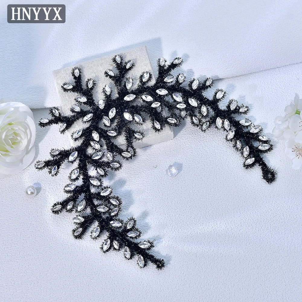 

HNYYX Women's Black Belts Handmade Pipe Cleaner Sashes Vintage Female Belts Banquet Prom Party Waist Decoration SA373