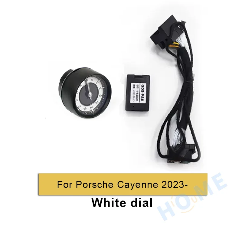 Interior Center Clock Compass Time Modification Accessional Panel Car Dashboard Console Stopwatch for Porsche Cayenne 2023-