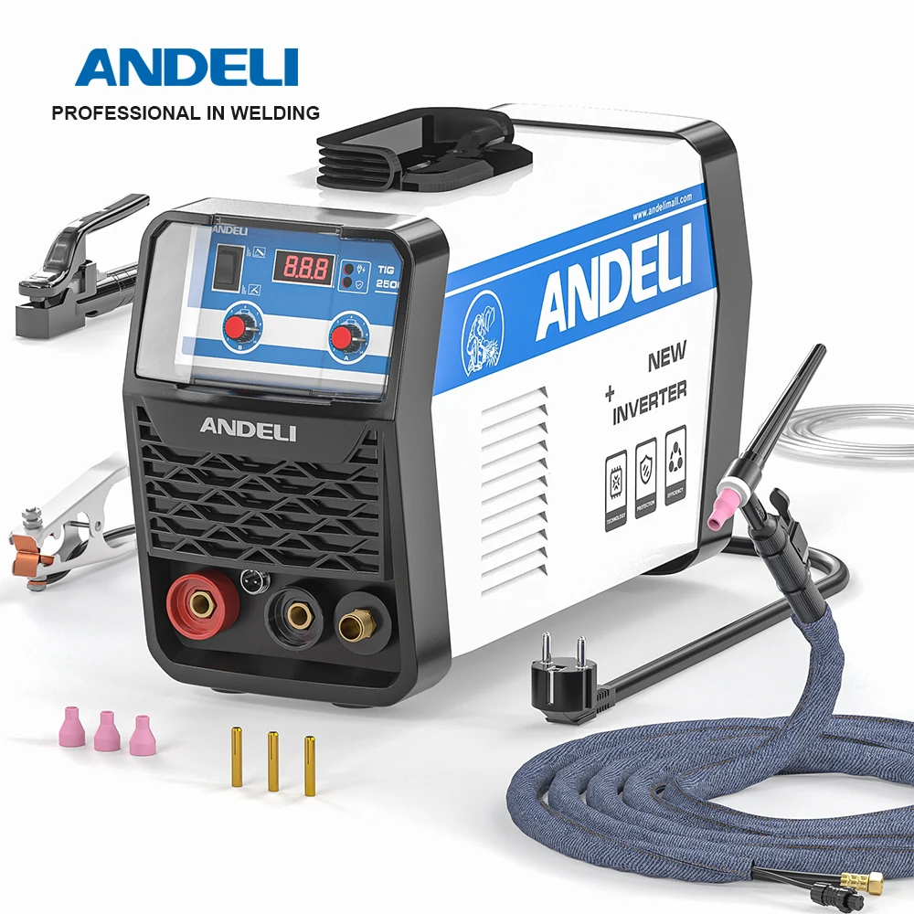 ANDELI TIG Welder TIG-250G 2 IN 1 HF TIG MMA Stick  Inverter Tig Welding Machine For Household Soldering