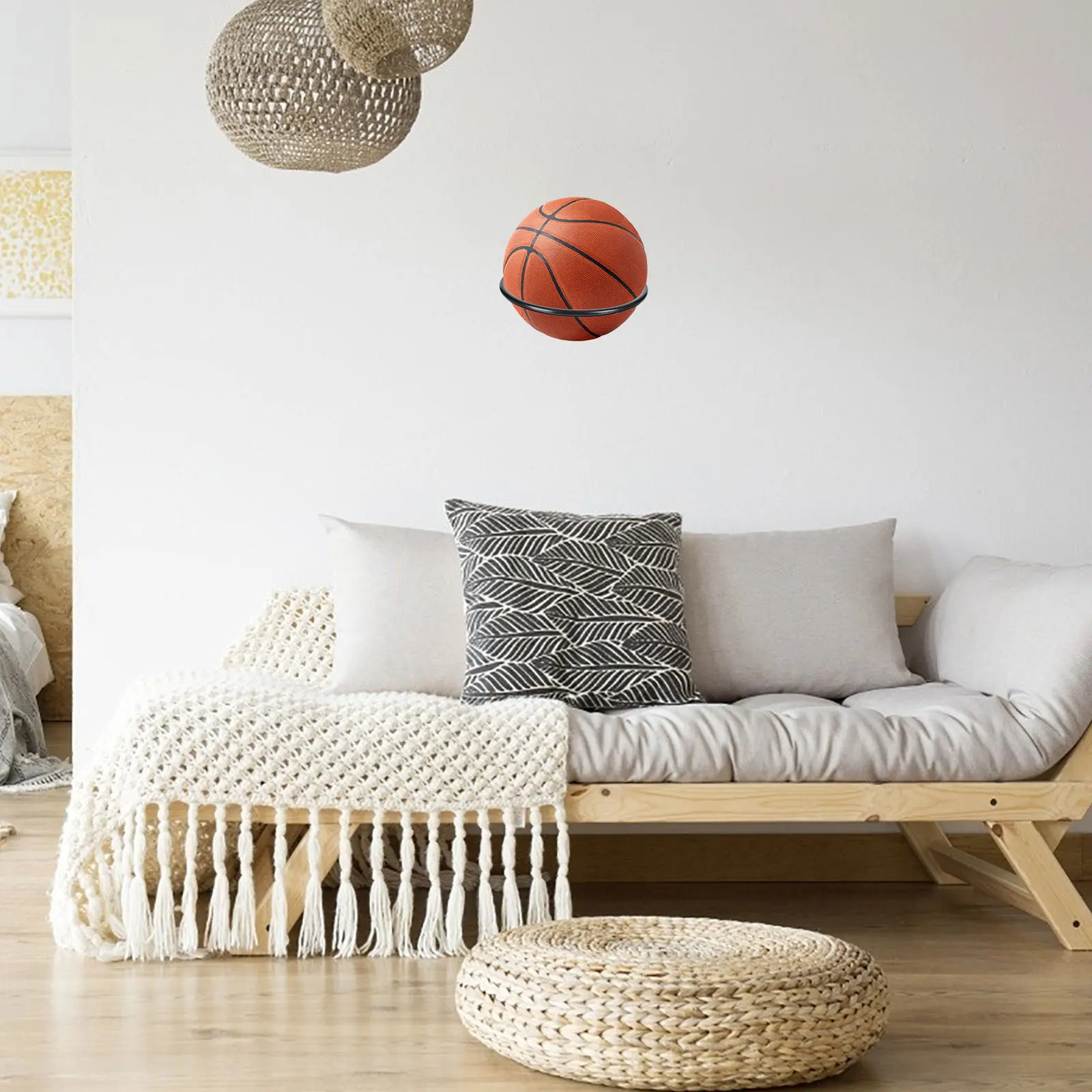 

2pcs Rack Durable Soccer Ball Rack Iron Vertical Holder Basketball Storage Soccer Wall Mounted Shelf Fitness Equipment