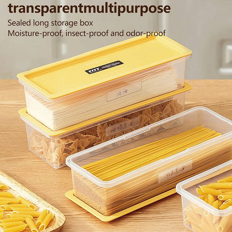 Kitchen Noodle Spaghetti Container Household Cereal Preservation Storage Box With Cover Spaghetti Box Kitchen Food Container