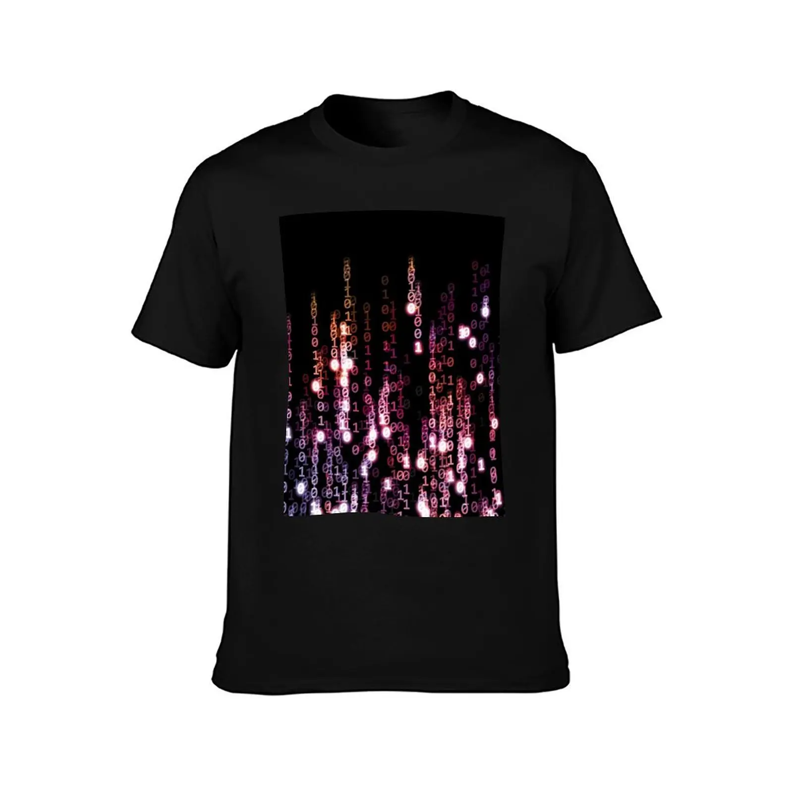 Raining Matrix of Magenta, Pink and Lavender T-Shirt Simple Trendy Casual T-Shirt