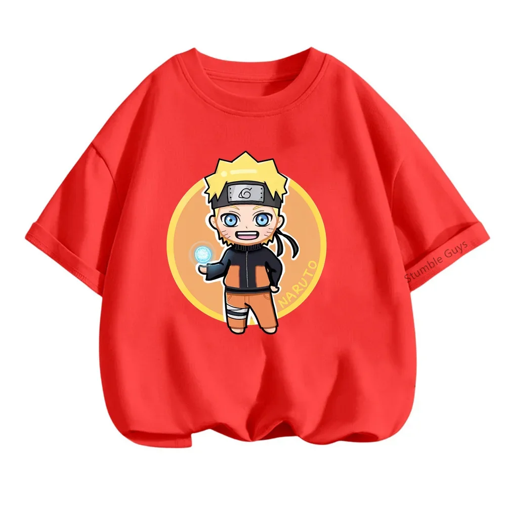 T-shirt Anime Narutos pour enfants, vêtements d'été cool pour garçons et filles, imprimé créatif, rue décontractée, Kakashi Teen Y