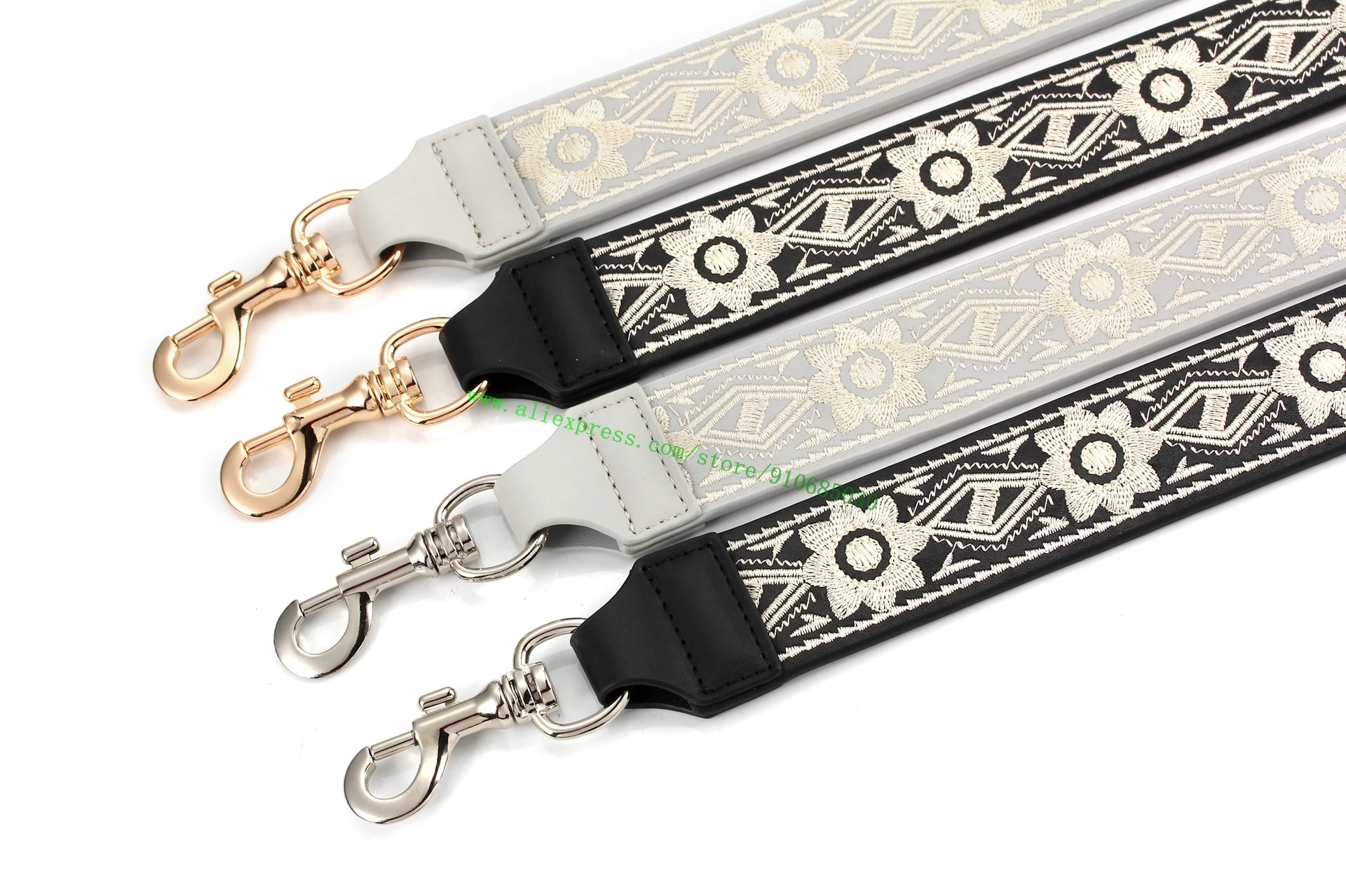 Top Grade Real Calf Leather Embroidery Bag Strap For Lady Designer Handbag Purse Women Shoulder Carry Belt Replacement