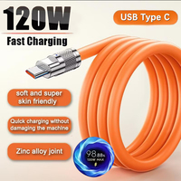 New 120W 7A Super Fast Charge PD Type C Liquid Silicone Cable 1M 1.5M 2M Usb Cable Usb C To C Charger Cable for Xiaomi Huawei