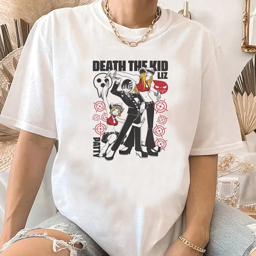 Soul Eater top tees women kawaii Graphic women Breathable Grunge graphic top tees 80s Y2k kawaii women anime Classic