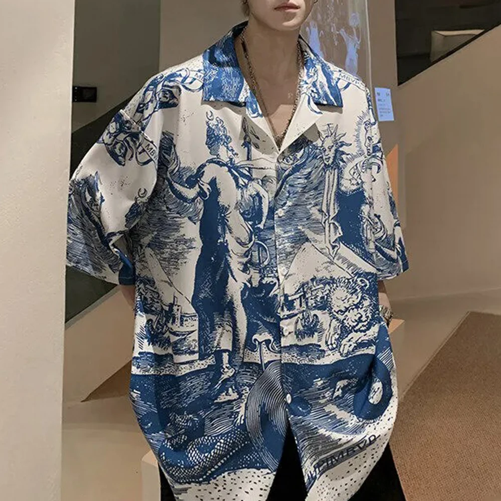 남성 엠보싱 프린트 캐주얼 하와이안 셔츠 여름 스트릿웨 - Summer Clothing Trends For Men 2026 리뷰 및 가격