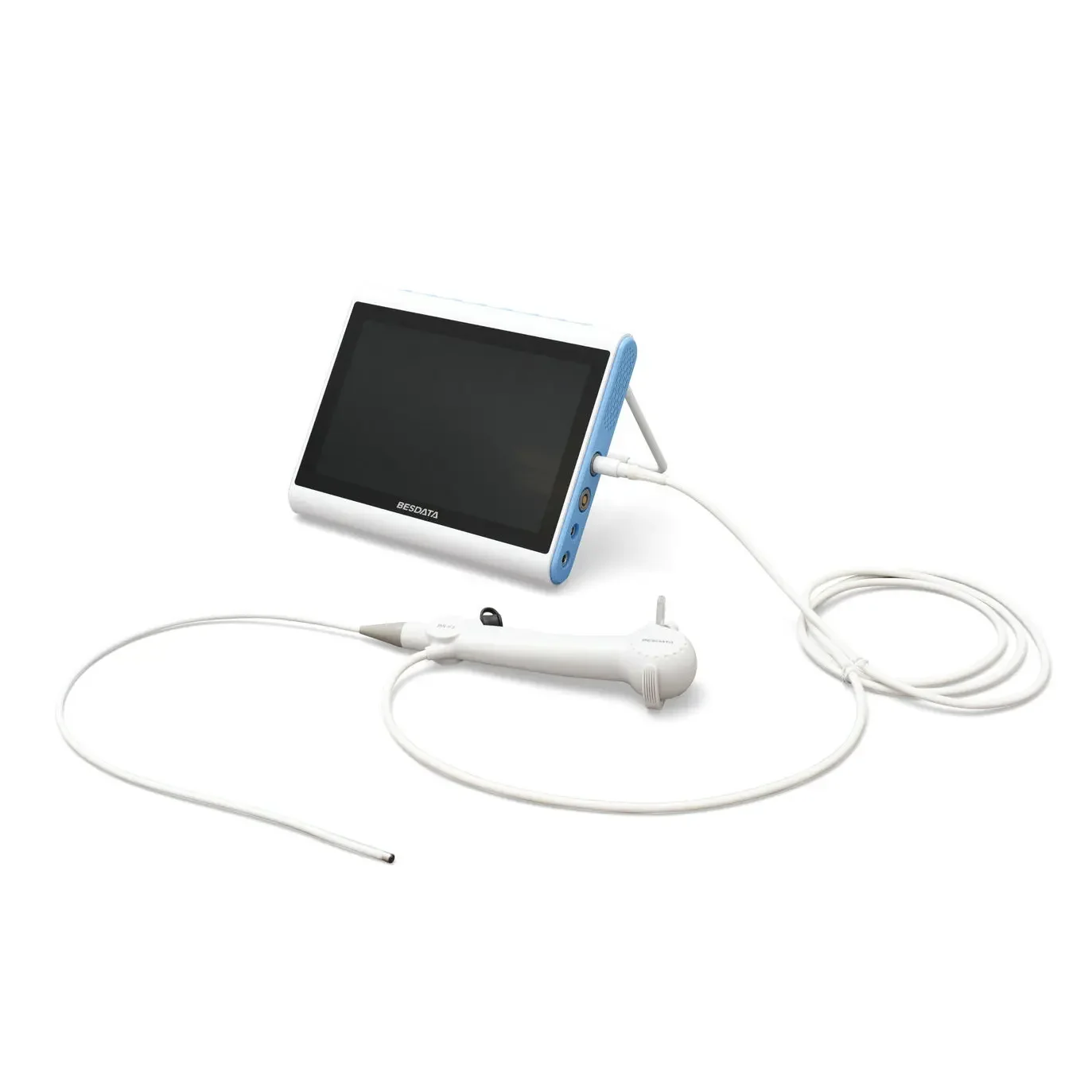 

BESDATA Single Use Disposable flexible video laryngoscope set endoscope with hd screen flexible bronchoscope for pet