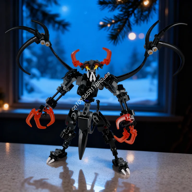 203 Piezas MOC Diaboloid Screed Bionicle, Bloques de Construcción de Modelos, Juguete de Arquitectura, Ensamblaje DIY, Regalos de Navidad, Educación, Idea Creativa