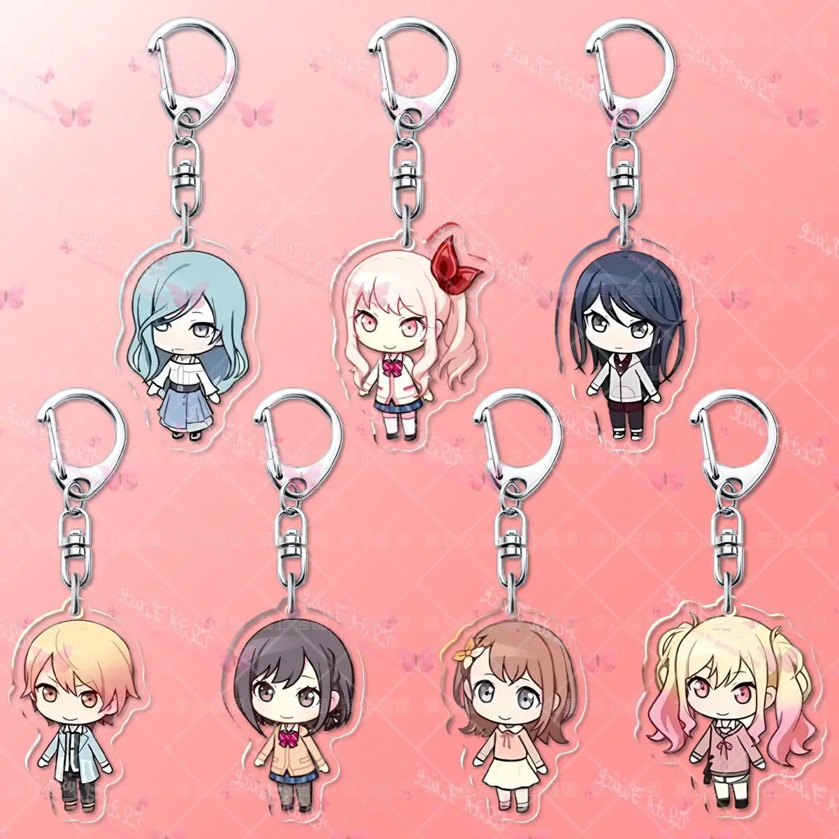 Project Sekai  Anime Kagamine Rin Kamishiro Rui Akiyama Mizuki Keychains Cute Anime keychain Acrylic Decoration key ring Gifts