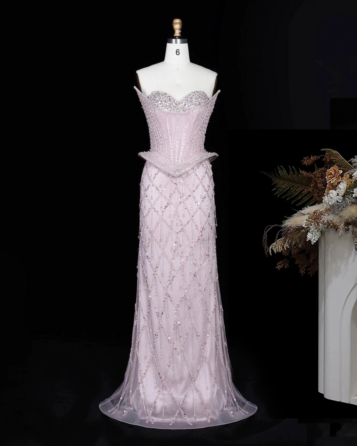 Sharon Said Abendkleid Luxuriöses Meerjungfrauenkleid mit Herzausschnitt, Tüll, Kristallkorsett, Dubai, formelle Party, Hochzeitsgast, Kleider SS118, Maßanfertigung – Detail 21