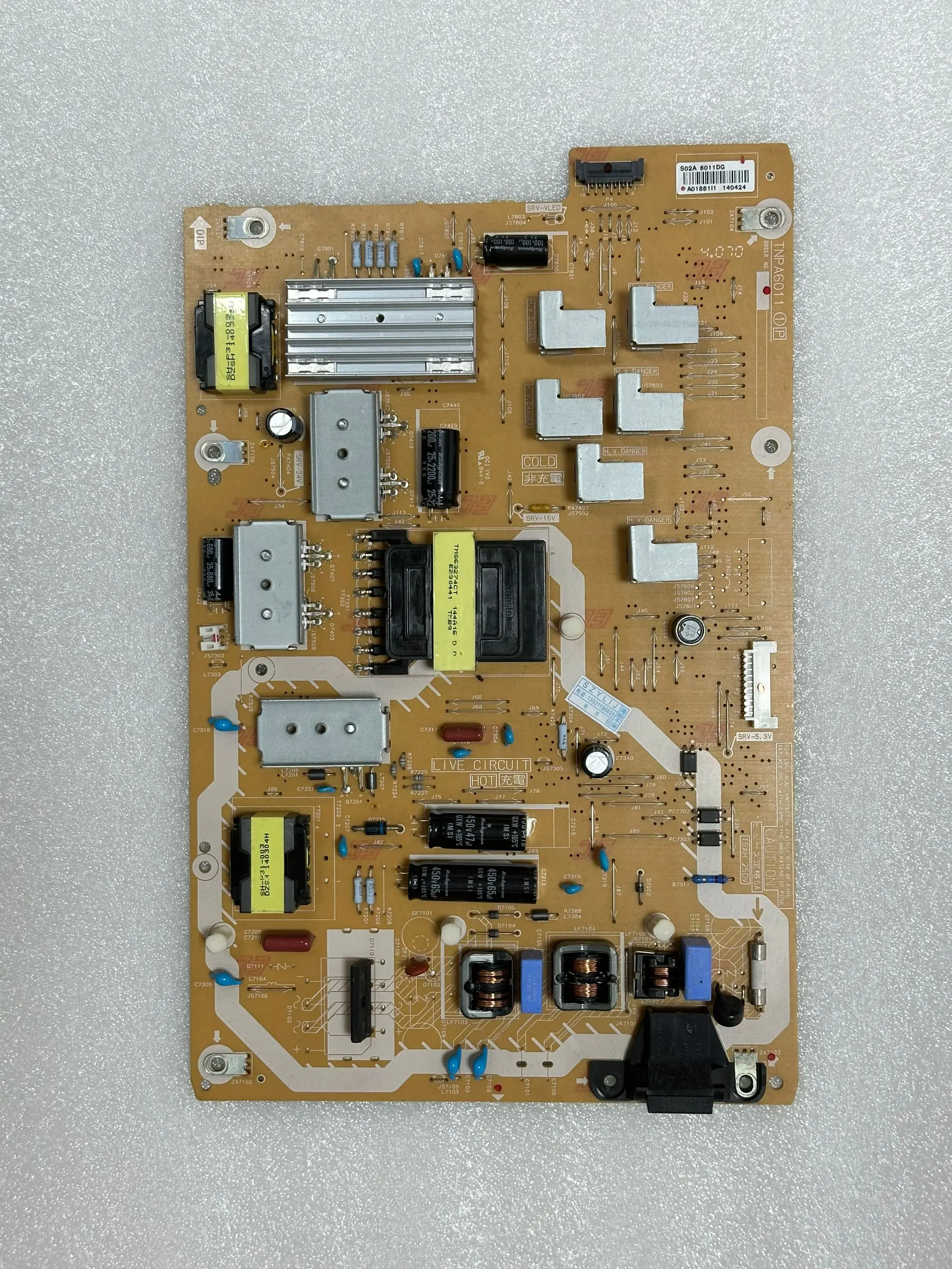 

The original TH-50AS670C power board TNPA6011 1P test