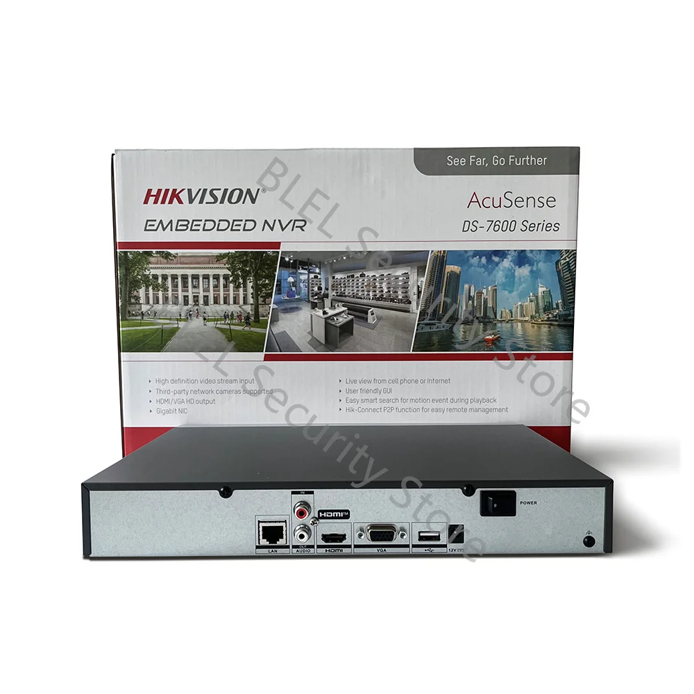 Hikvision DS-7616NXI-K1 16-ch 1U بدون منفذ Poe AcuSense 4K NVR شبكة مسجل فيديو نظام CCTV 16ch IP كاميرا المدخلات