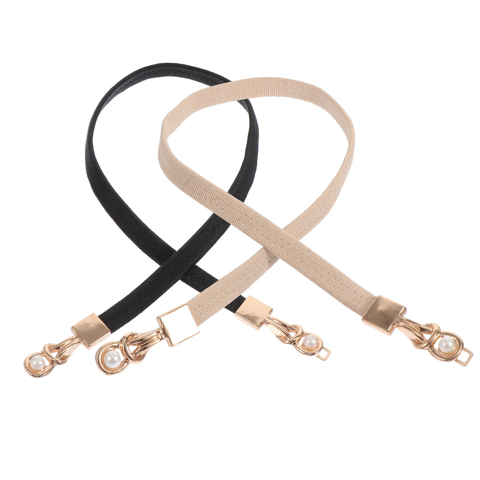 

2Pcs Premium Imitation Waist Belts for Women Fashion Elegant Decorative Dress Belt Thin Elastic Waistband Chic Body