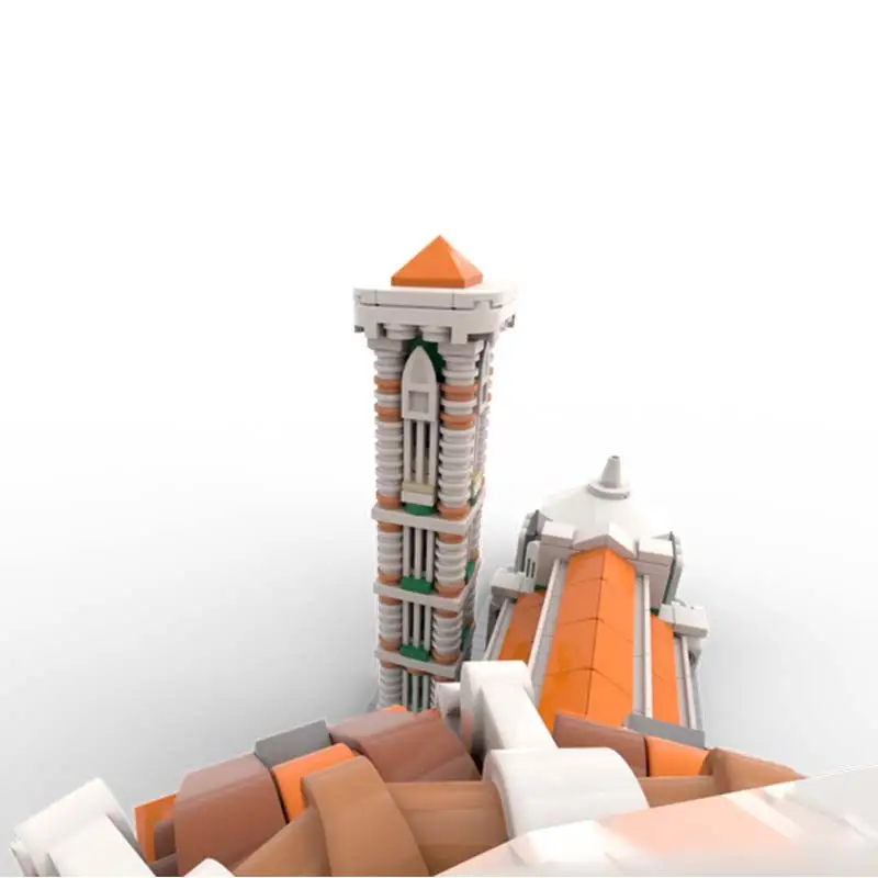 

Новая городская модель Собор Флоренции 1:800 MOC Креативный вид на улицу Архитектура Строительные блоки DIY Кирпичи Игрушки Подарки на день рождения